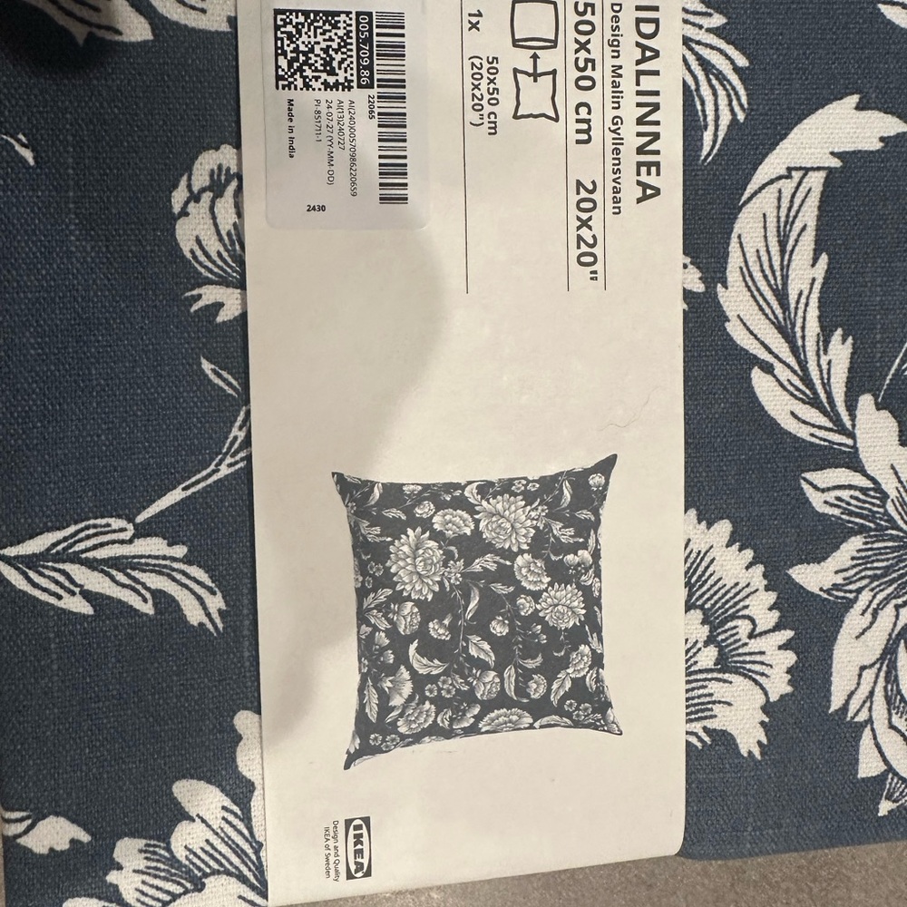 IKEA Blue and White Floral Accent Pillow covers - Picture 2 of 3